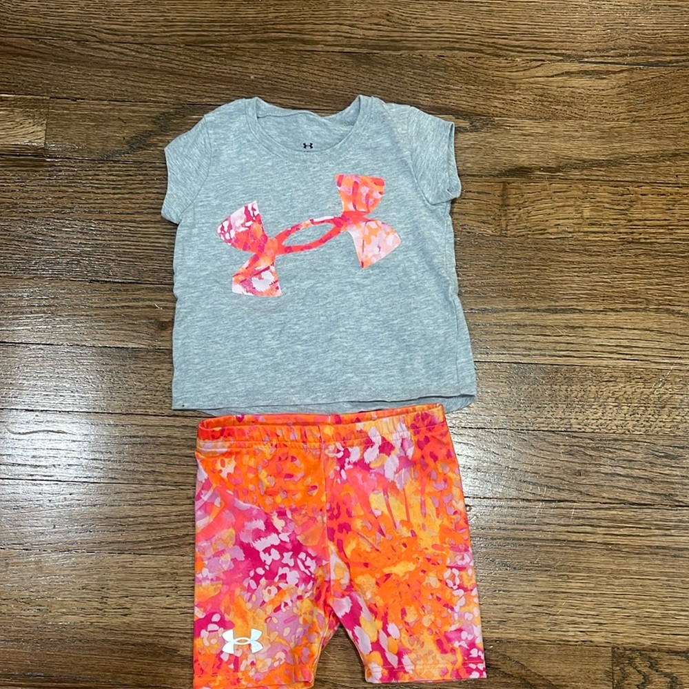 Under armour shirt and shorts set